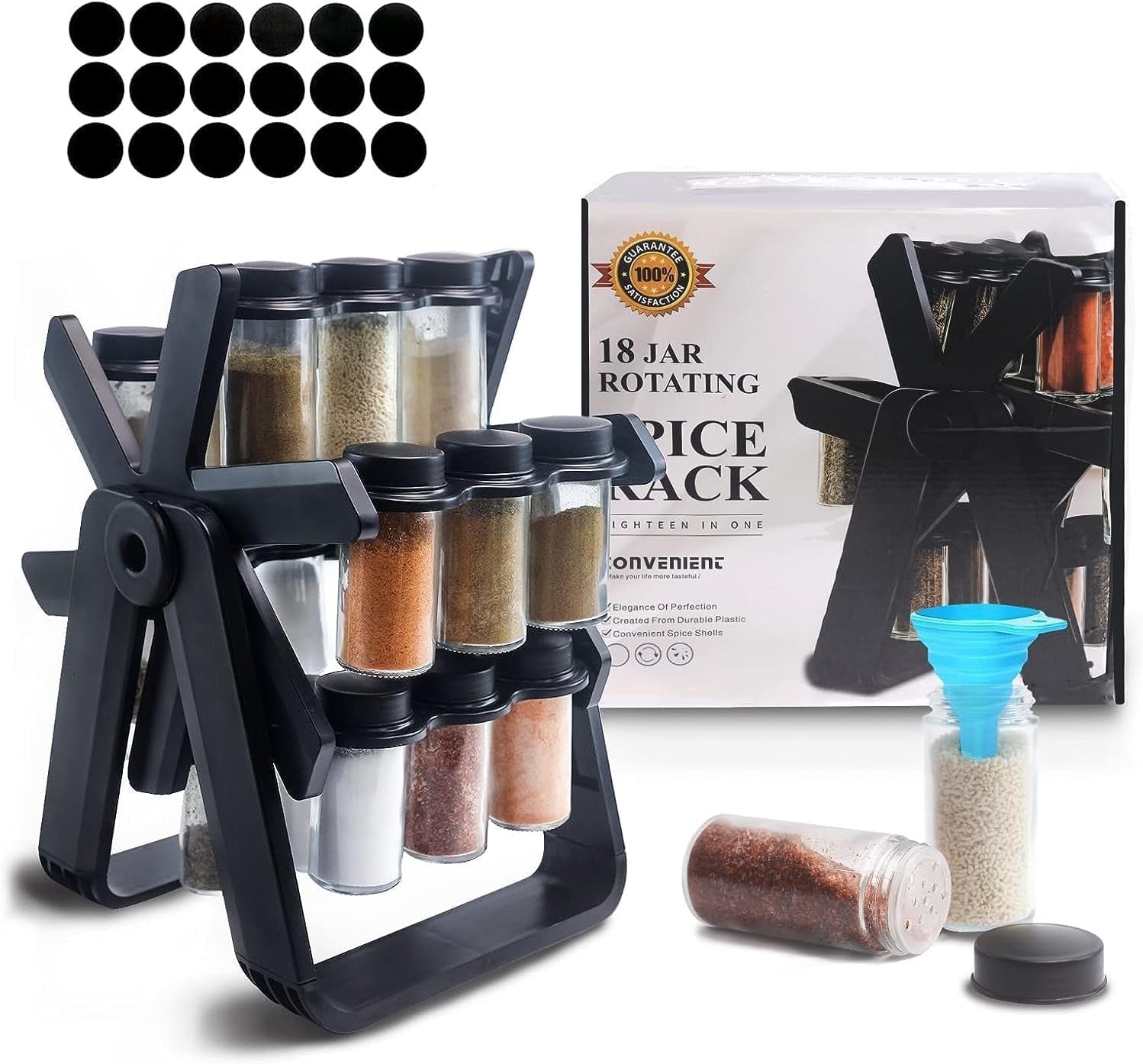 Spice Rack Organizer With 18 Spice Jars SKU: WB-UA1579
